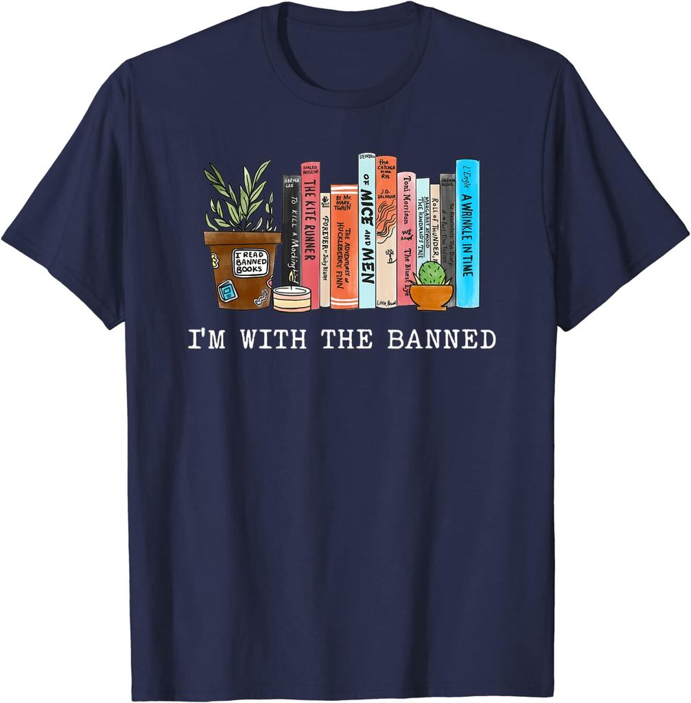 I'm with The Banned Books I Read Banned Books Lovers T-Shirt Avid Reader Clothes Librarian Graphic Tee Tops Life Style Gifts