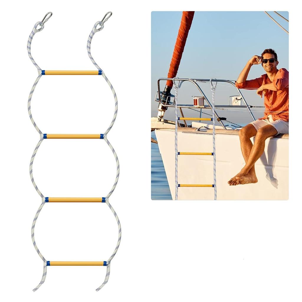 Universal Climbing Ladder – Multi-Purpose Rope Ladder for Yachts, Motorboats & Outdoor Water Activities