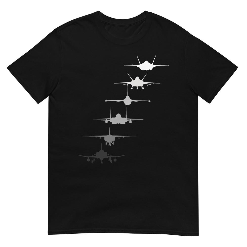 Air Force Fighter Jets F4 F111 F15 F16 F22 F35 Tshirt