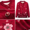 Mother's Winter Sweater Cardigan Middle-aged and Old Women's Grandmother's Plush Thickened Spring and Autumn Old Lady's Coat