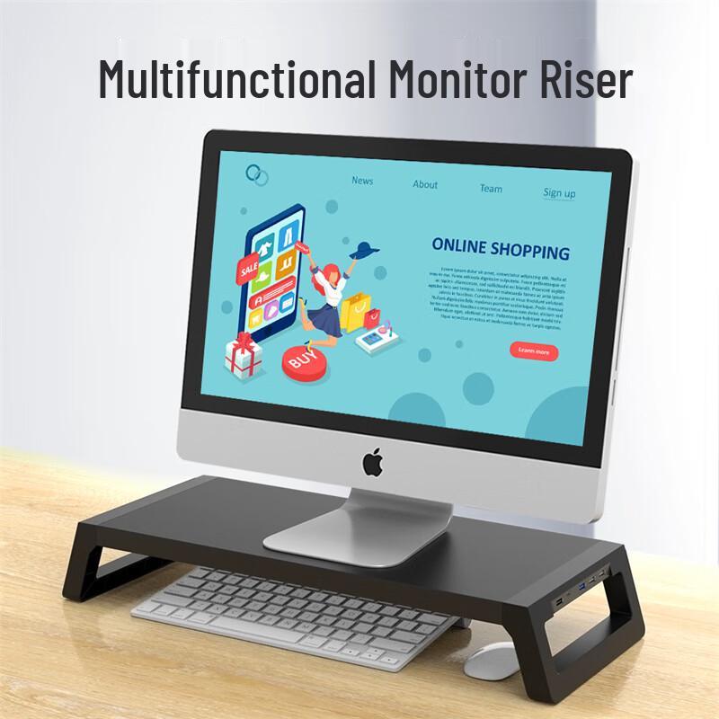Multi-functional Monitor Riser Stand with USB 3.0 Hub