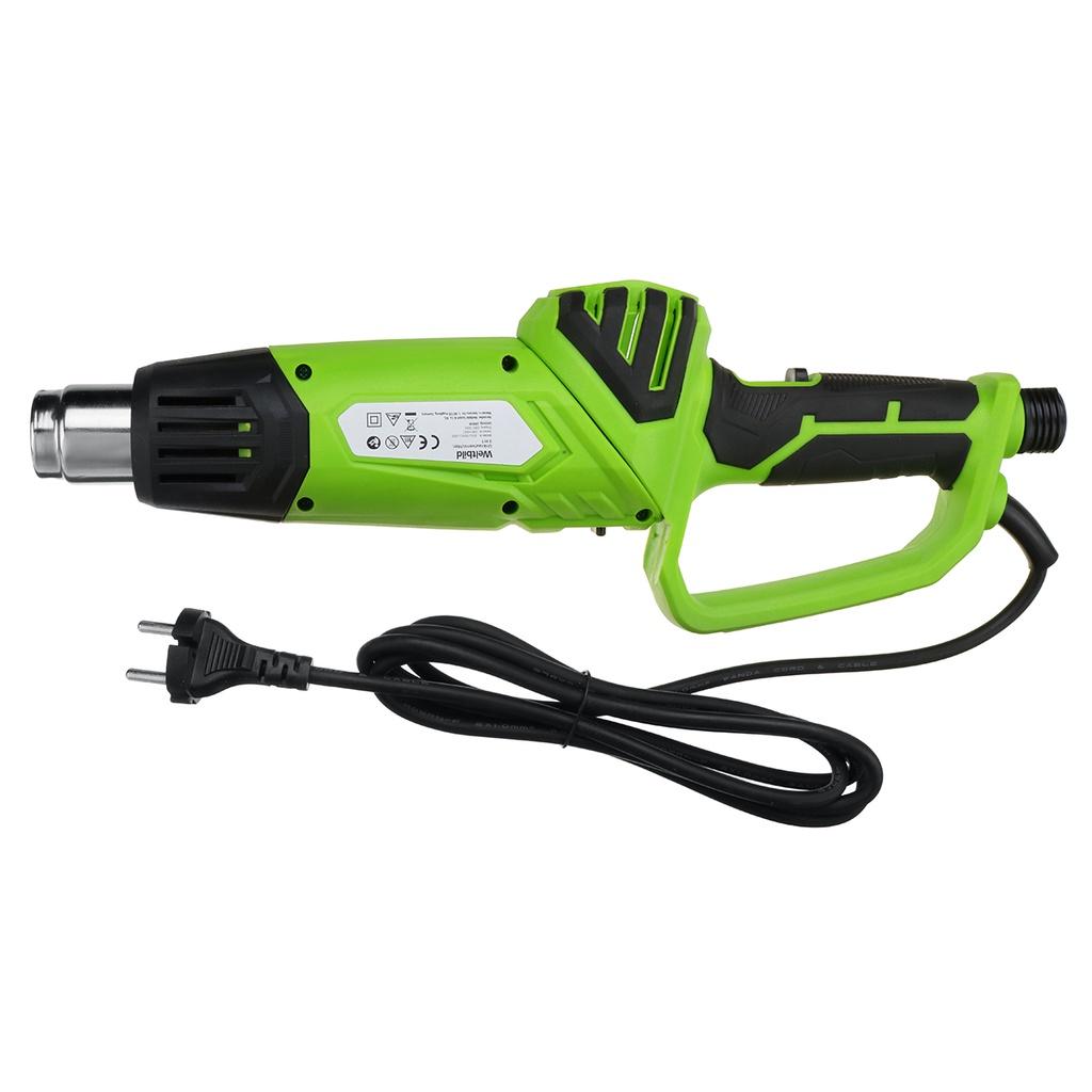 2000W 3-in-1 Weeds Burner Electric Thermal Weeder Hot Air Weeds Grass Flame Durable Safe Garden Tool with 5 Nozzles