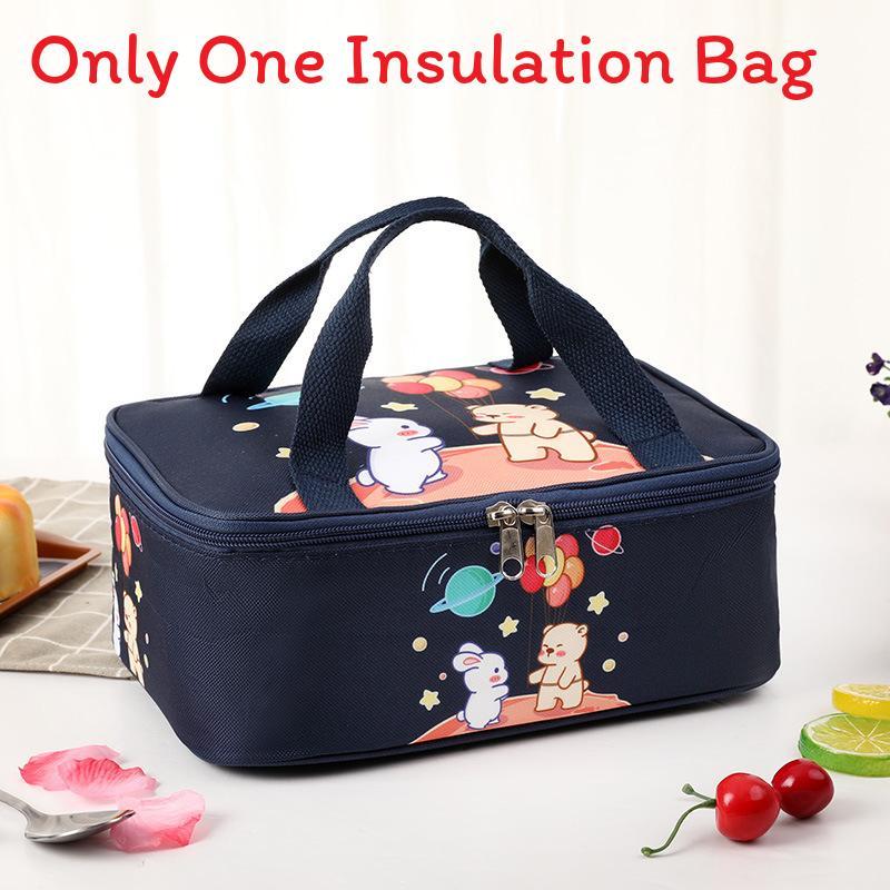 Cartoon Insulated Lunch Bag With Aluminum Foil For Students And Kids