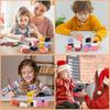 6 Pack of Pencil Erasers, Kids Eraser with Roller and Cover, Fun and Cute Animal Themed Eraser, Great Gift for Kid of Cute School Supplies