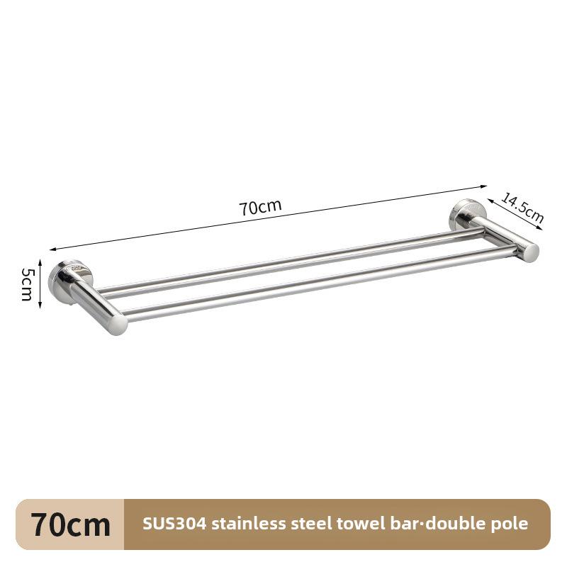 

Удлиненная и утолщенная вешалка для полотенец для ванной из нержавеющей стали 304 с вариантами одинарных и двойных стержней