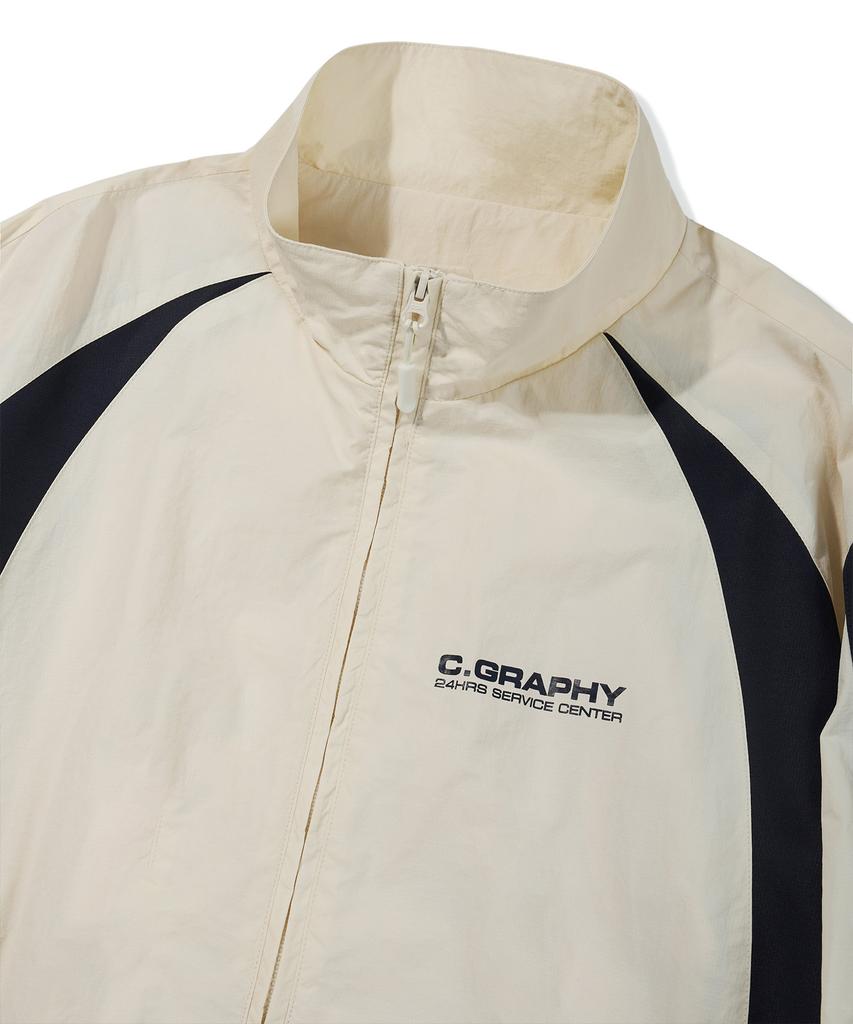 Cgp Track Nylon Jacket_Cream