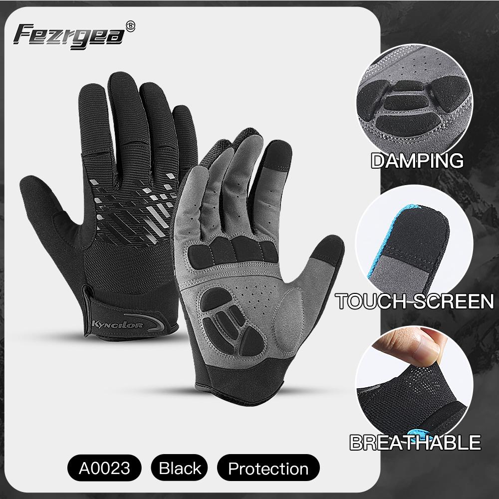 

Mountain Bike Touch Screen Cycling Gloves Breathable Shock Absorption Sports Fitness Spring Summer Riding Gloves Hiking Gloves S