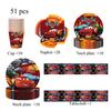Decorazioni per Festa di Compleanno di Saetta McQueen Cars Bicchieri di Carta Piatti Bomboniere Sacchetti Regalo Souvenir Adesivi Braccialetti Portachiavi