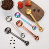 1Pc Household Double-headed Coffee Bean Spoon Milk Tea Fruit Powder Spoon Kitchen Baking Spoon Stainless Steel Measuring Spoon