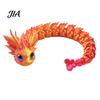 Kawaii Cherry Blossom Decor 3D Printed Articulated Dragon Fidget Toy, Cute Ornaments, Desk Toys for Anxiety Relief Stress Toy Adults, Fantasy