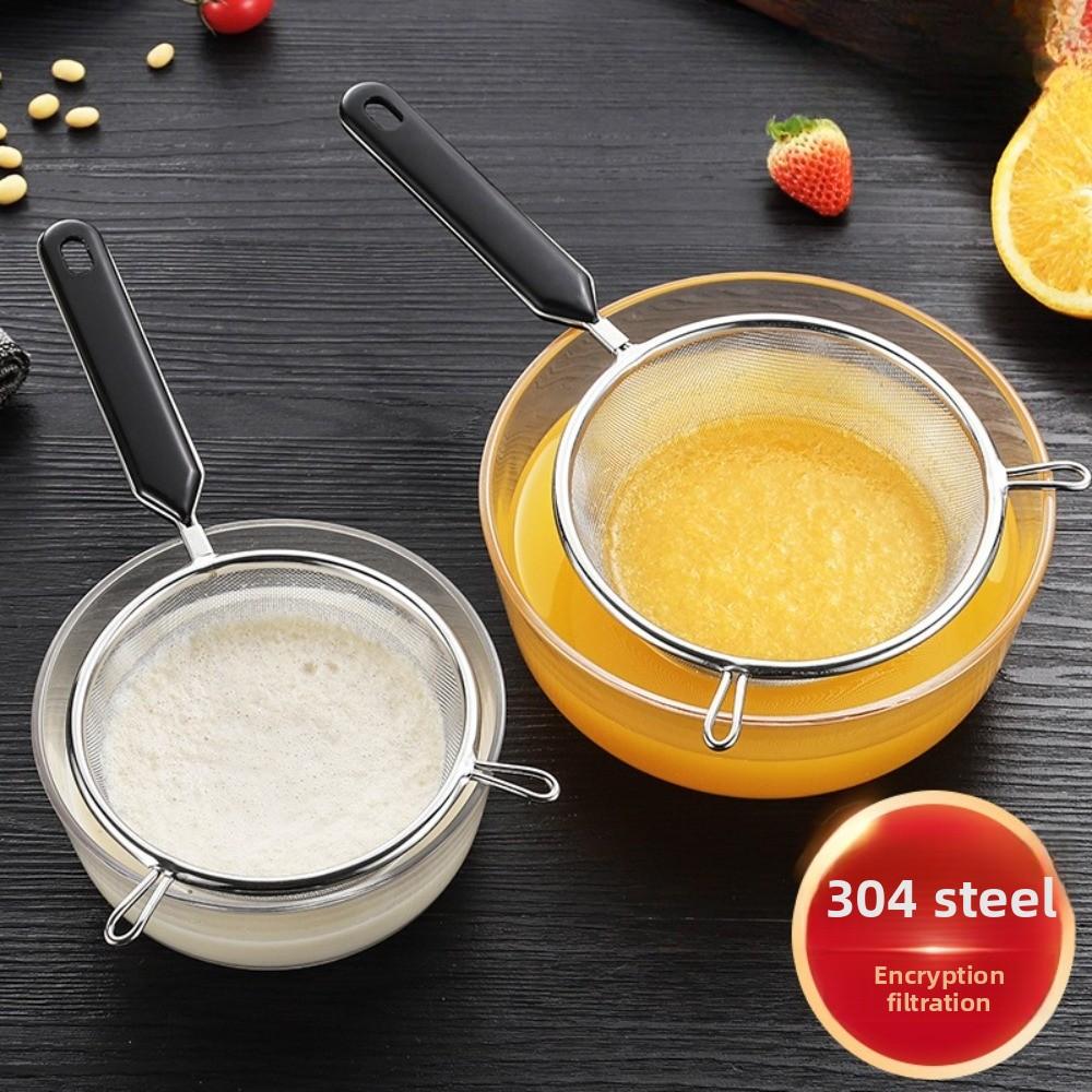 12 14 16 20 22cm Food Strainer Colander Stainless Steel Fine Mesh Strainer  for Kitchen