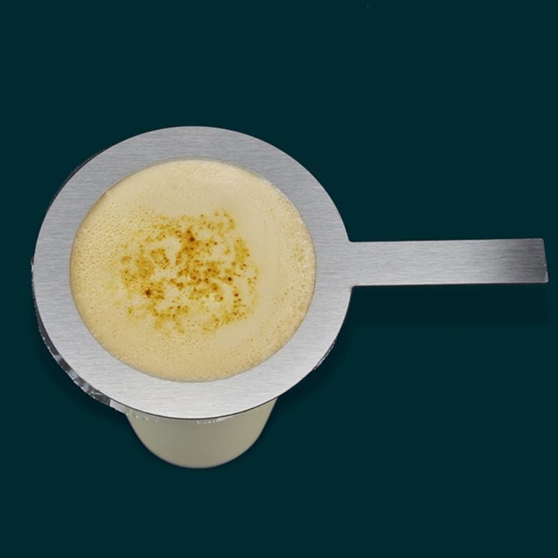 4PCS Stainless Steel Drink Rings Drinkware Rings Cup Rings Multifuntional Use Suitable for Milk Foams Coffee Creation