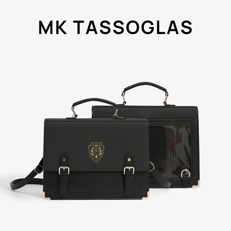

Japan Mk Tassoglas College Wind Pain Bag School Sense Bag Women Document All-Match Backpack Retro Uniform Bag Black Pain Pack