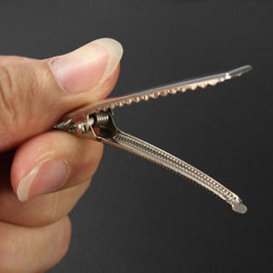 50 Pcs Metal Single Prong Alligator Women Hair Clips Barrette DIY 32mm-75mm