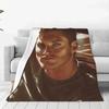 Throw Blanket Jensen Ackles Micro Fleece Blanket Four Sizes Retro Portable For Camping AntiPilling Blanket