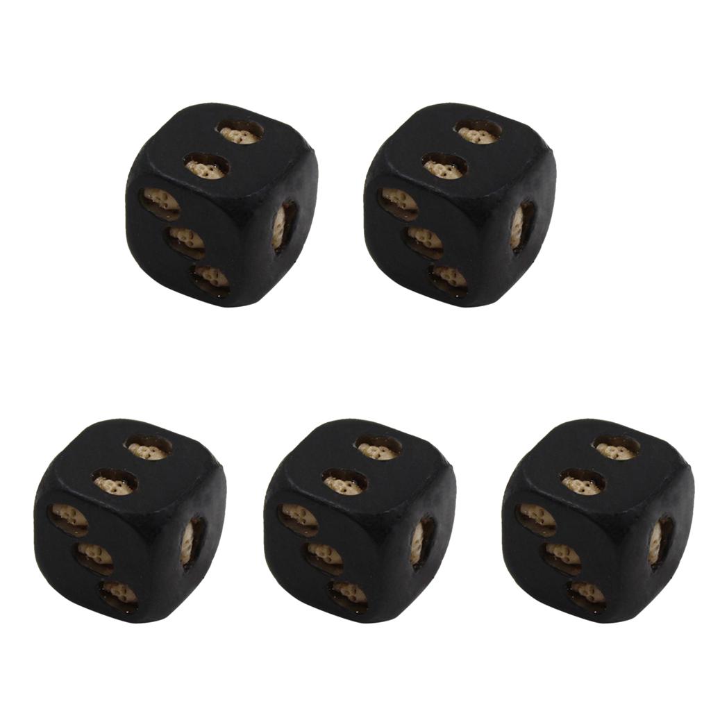 5pcs/set Halloween Skull Dice Decorative Black Skull Dice  of Halloween Party Death Table Game Toy Death Set of 5 18mm