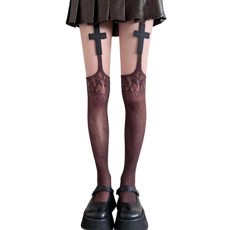 Sweet Elegant Women Thigh High Stockings Fashion Thin Hollows Long Tights Women Half Leg Tube Stockings Girl Garter Socks