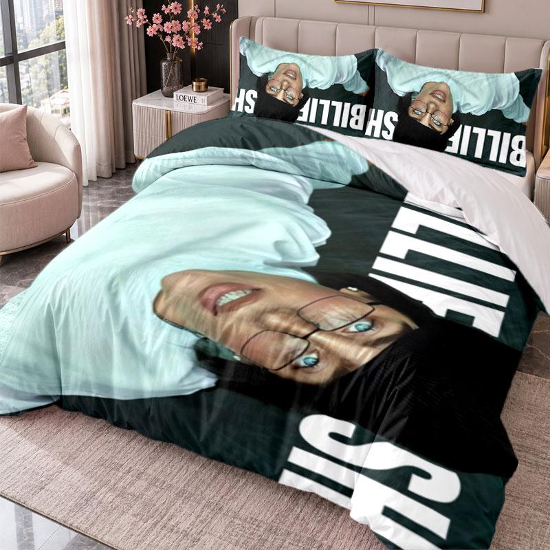 Billie Eilish 3Pcs Bedding Set Duvet Cover With Two Pillowcases For Bedroom Home Decoration