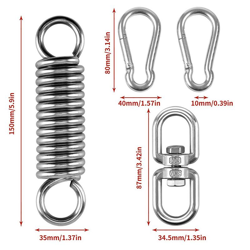 Heavy Duty Hanging Chairs Spring Hammock Springs Stainless Steel Spring Coil Swing Outdoor Hammock Torsion Suspen Hook Spring