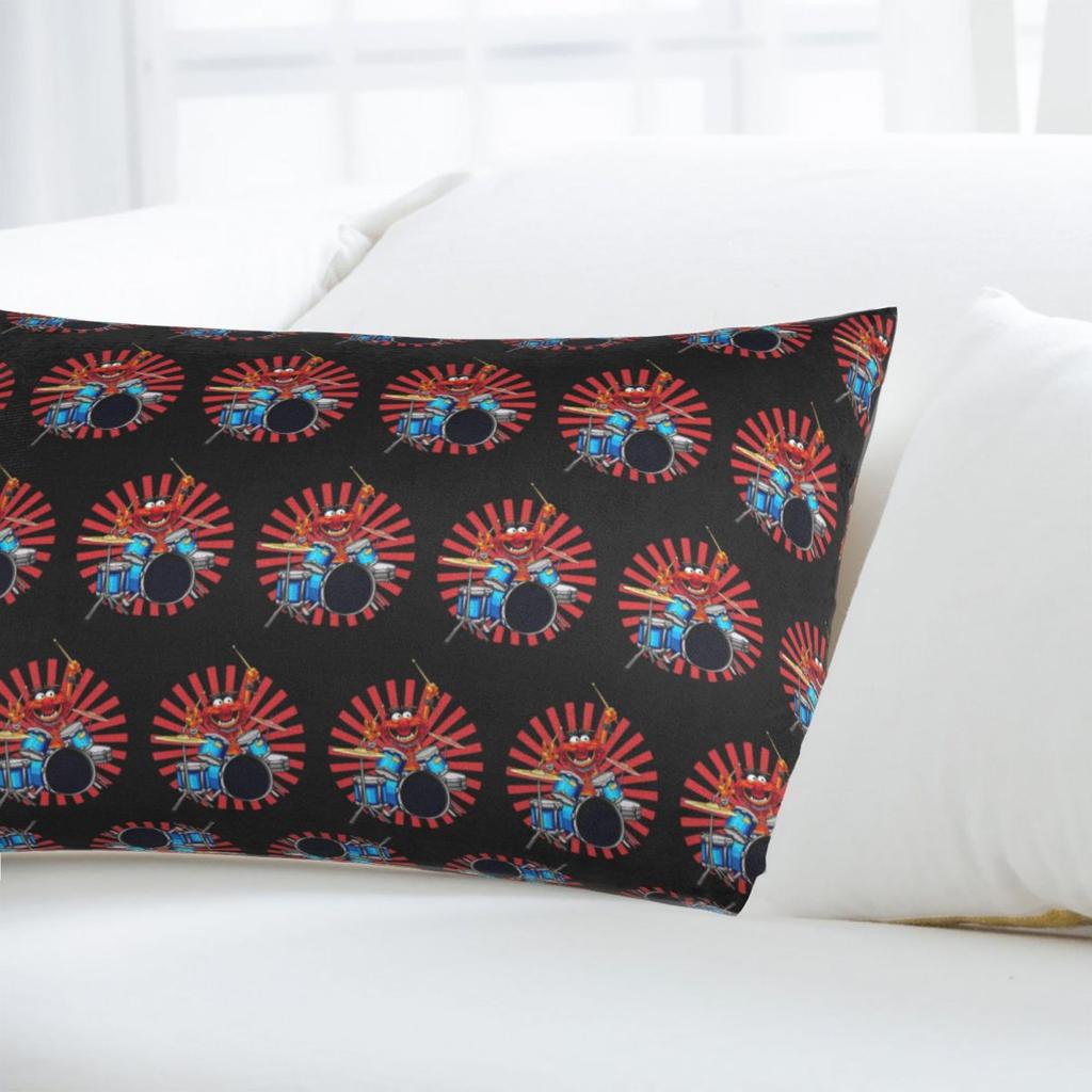 Animal Drummer Rectangle Pillowcase Cushion Cover Decorative Bedroom Bed Home Comfort Throw Pillow