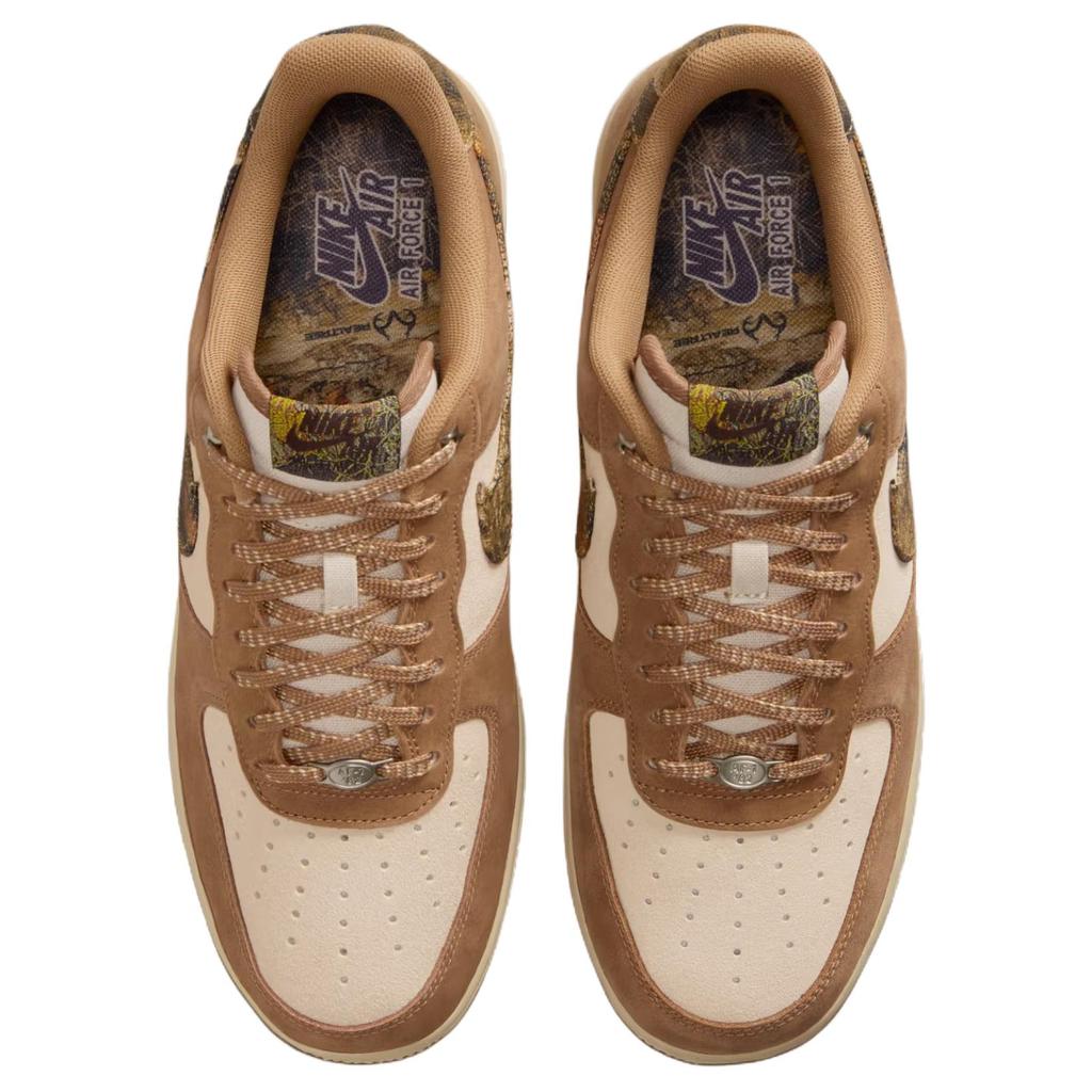 Nike Air Force 1 Leather Cushioning Low Top Skateboard Shoes Unisex Brown IO9803-200