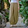 2026 Spring Retro Cotton Linen Women's Patchwork Casual Pants