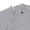 Bluetail Melange Gray Shoulder Slit Sweatshirt Aaa2ts08mg