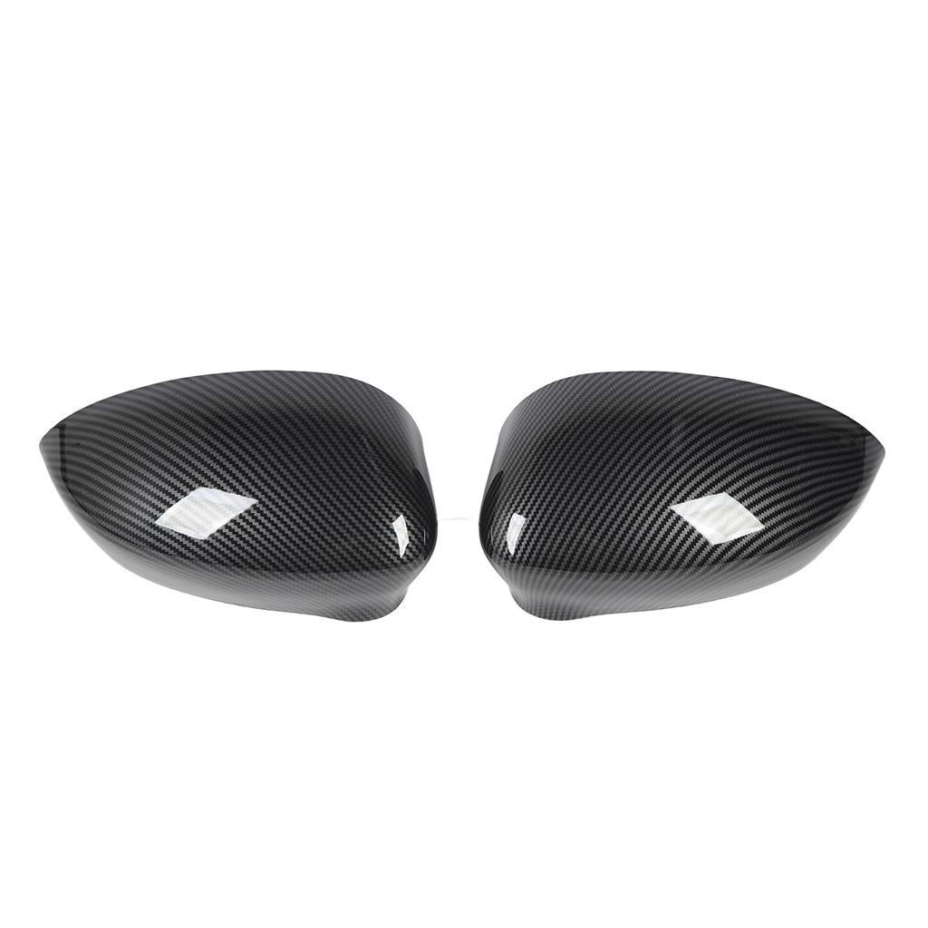 2 Pcs Door Side Rearview Mirror Cover Cap Left Right Wing Mirror Cover Replacement for Fiat 500 2007 To 2020 Carbon