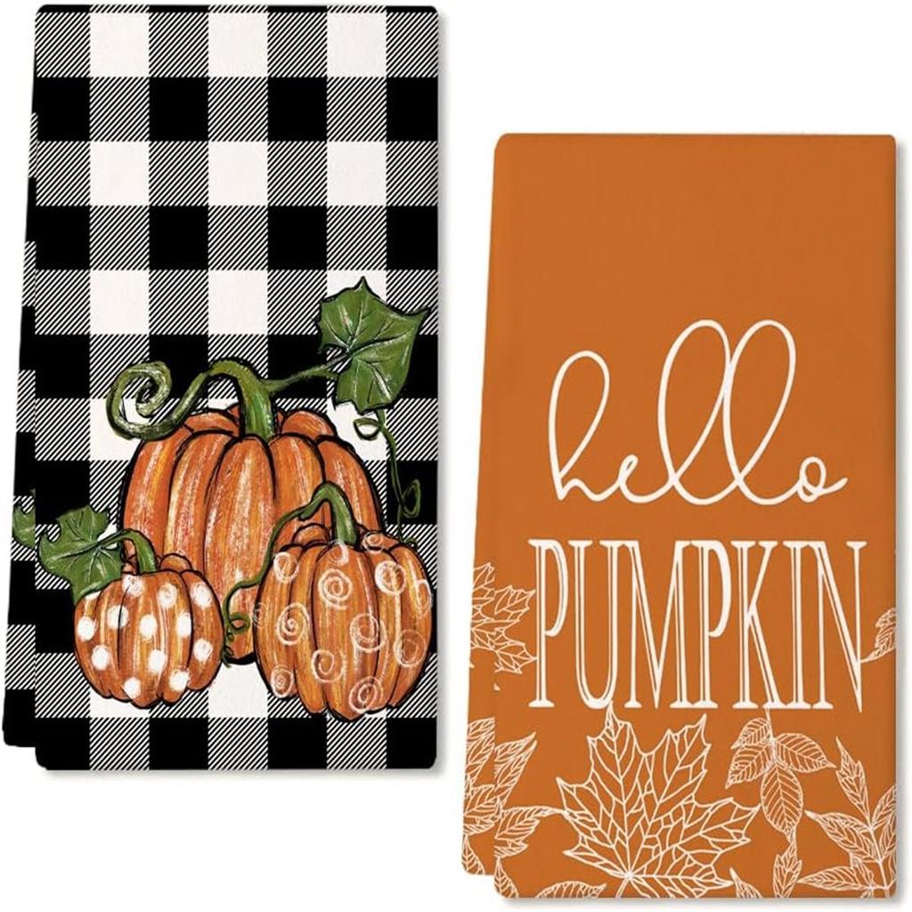Microfiber Halloween Pumpkin Festival Green Elf/ Printed Towel Kitchen Washing Hand Towel Face Towel
