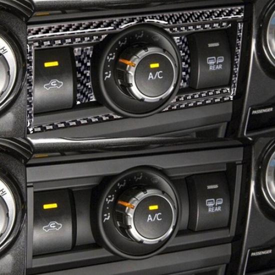 For Toyota 4Runner 2010- Air Conditioner Switch Panel Cover Carbon Fiber