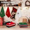 New Year Towel Classic Solid Xmas Tree/Snowman/Santa Claus Embroidery Bath Towel 45x32cm Christmas Hand Towels