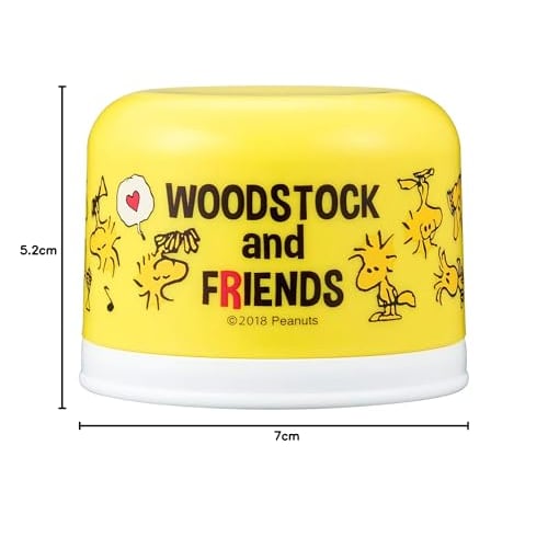 OSK Children's Cups for Plastic Bottles, Snoopy Yellow, Set of 2, Made In Japan, BC-20