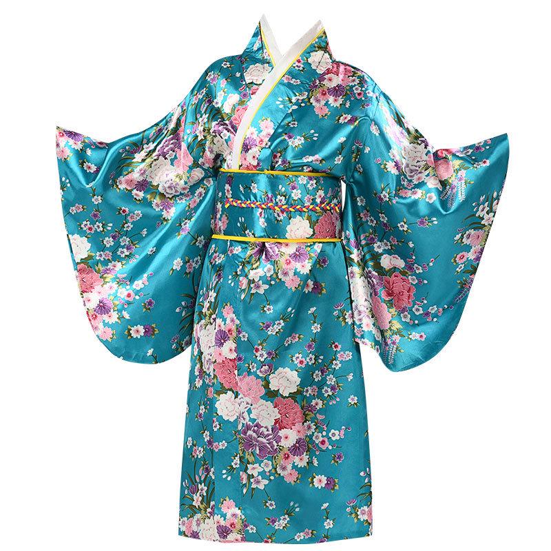Dívčí tradiční japonský potisk kimono pyžamový set