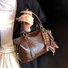 IELGY Large Capacity Boston Bag Commuter All-Match Handbag Retro One-Shoulder Messenger Pillow Bag
