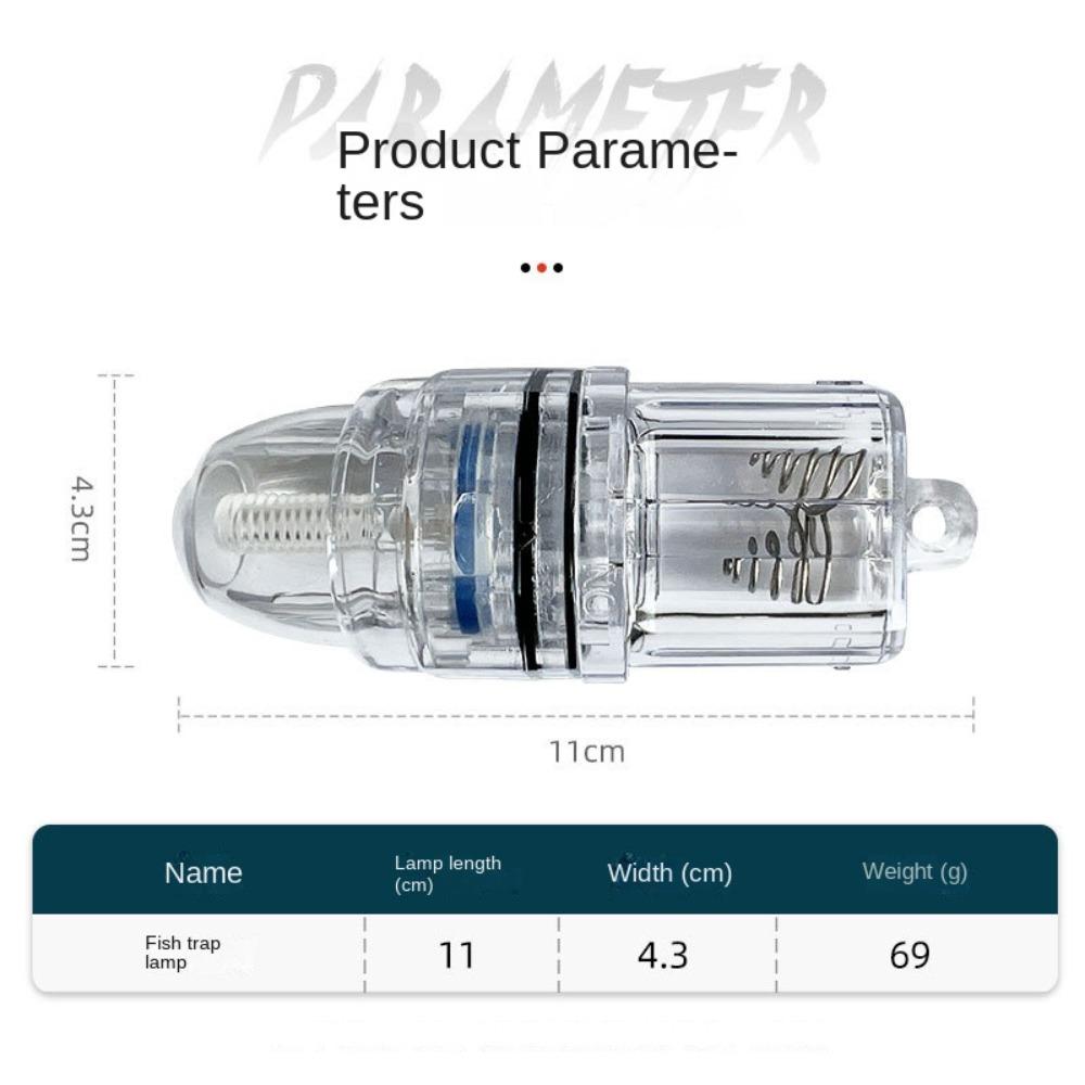 Waterproof LED Fish Attracting Indicator LED Flashing Night Fishing Lamp Light Bait  Underwater