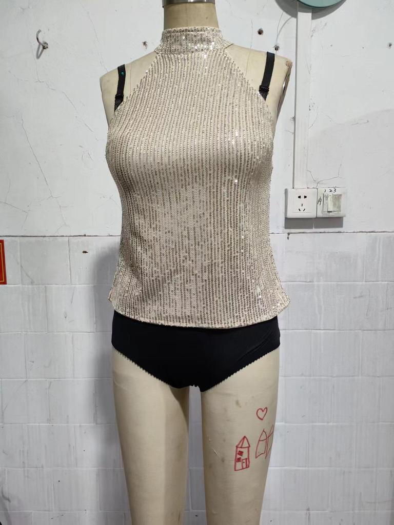 2023 Women's Sequin Camisole Vest - European & American Autumn Party Essential