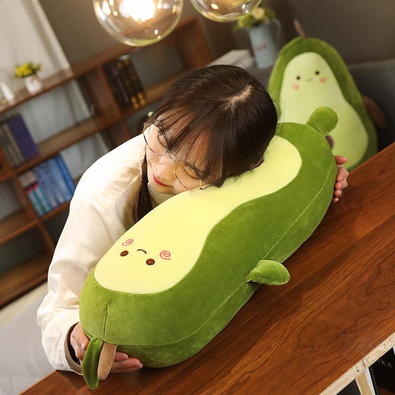 53~115cm NEW Happy Squishy Stuffed Avocado Doll Soft Green Fruit Plant Plush Toy Boys Girls Snuggle Buddy Xmas Gift