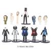 12PCS New Skibidi Toilet Game Toilet Man Monitor Man Audio Man Camera Man Figure Ornaments