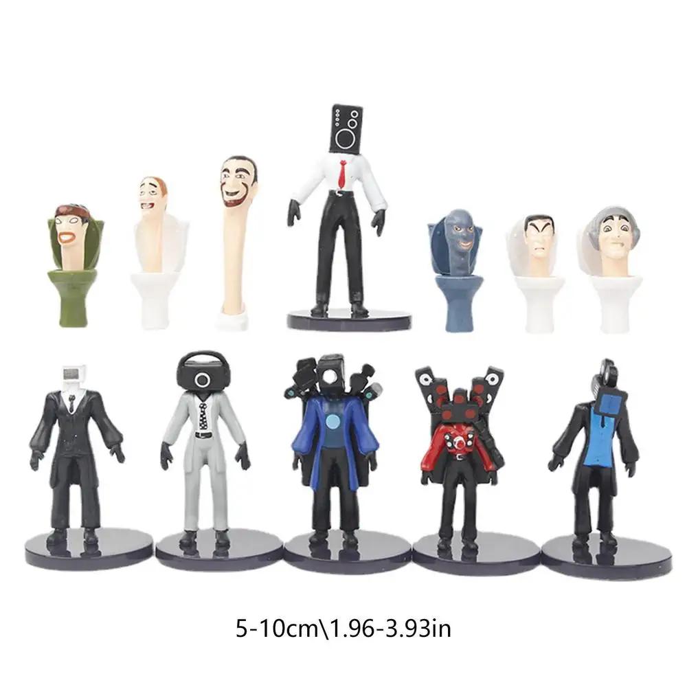 12PCS New Skibidi Toilet Game Toilet Man Monitor Man Audio Man Camera Man Figure Ornaments