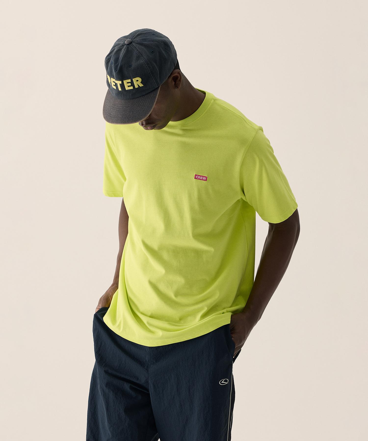 Crew Members Only Palm Tree Crew Ts Neon Neon/M