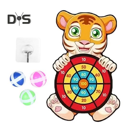 Țintă cu Animale pentru Copii Minge Lipicioasă Sigură Distracție în Interior/Exterior Joc de Coordonare Concentrare Jucărie Cadou pentru Petrecere în Familie