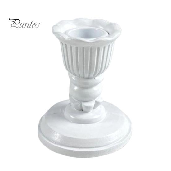 European Retro Candle Holder Vintage Taper Holder, Nostalgic Resin Candlestick Decorative Black Stand for Wedding Party Dinning Table Centerpiece Gold
