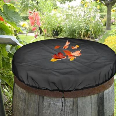 Adjustable Barrel Cover for , Water-resistant Garbage Can, 210D Oxford PU Coating, Protection