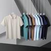 Seamless Ice Silk Polo Shirt T-shirt Summer Lapel Solid Color Short-sleeved T-shirt Business