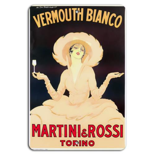 Vintage Elegance Vermouth Bianco by Martini RossiAluminum 20x30cm(7.8x11.8inch)