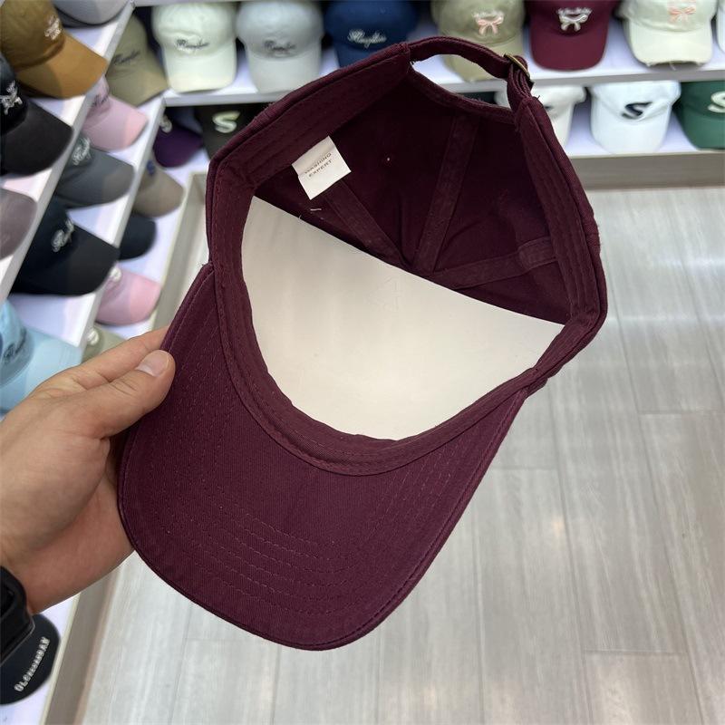 Street embroidery alphabet baseball cap men's and women's sun hat versatile soft top shows the face small cap tide