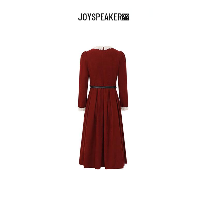 JOY SPEAKER Women's Retro French Long Sleeve Slimming Dress