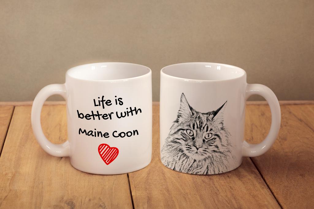 Maine Coon - Cup with a Cat, Cup with a Photo, Personalized Gift from the Art-Dog Brand