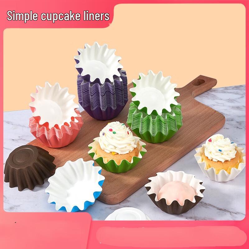 ZISIZ Chrysanthemum Star Pattern Paper Dessert Cups