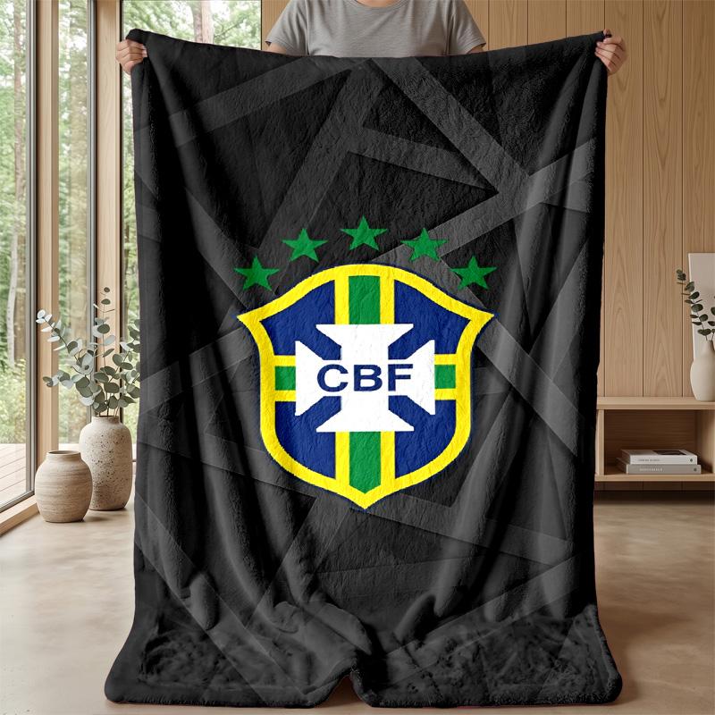 Brazil national football team Theme blanket Soft Flannel Fleece Blanket Warm Lightweight Throw Blanket for Home Sofa Bed